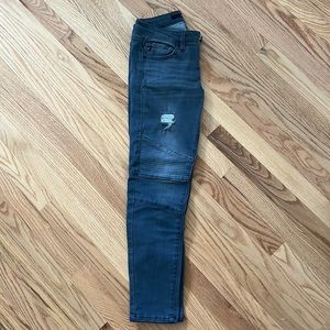 KanCan Gray Moto Skinny Jeans